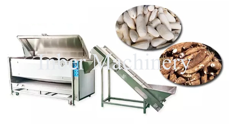 Industrial Automatic Fruit Vegetables Sweet Potato Cassava Cleaning Washing Peeling Machine for Cassava Garri Project