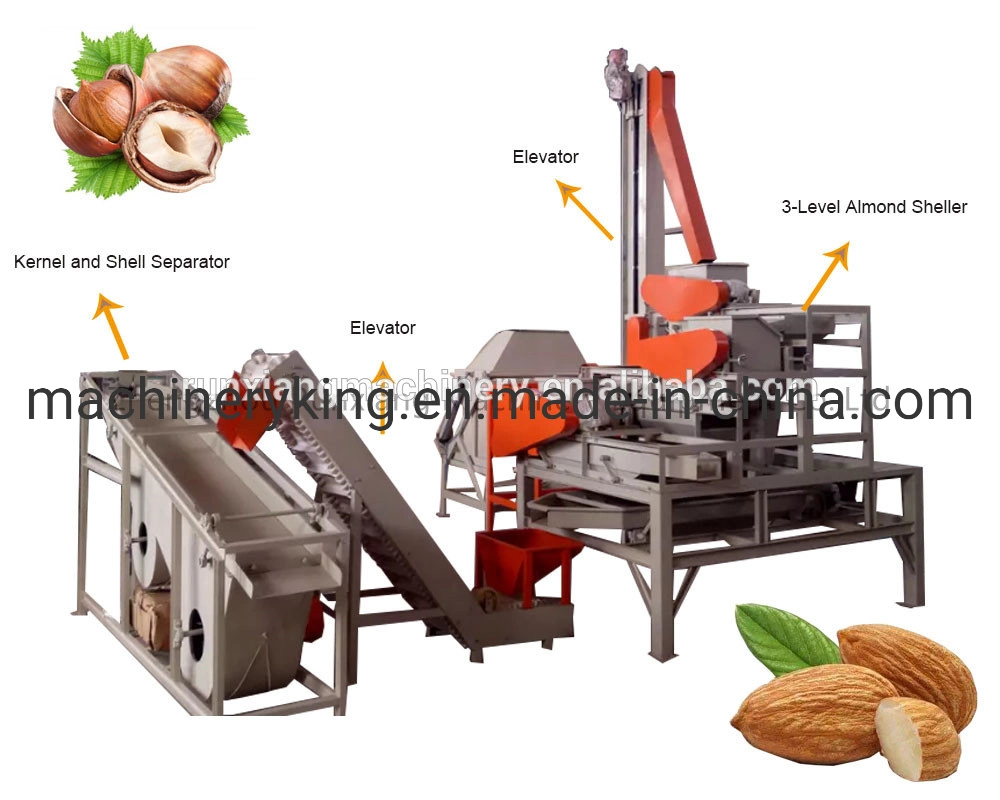 Food Macadamia Nut Almond Deshelling Cracking Cracker Processing Machine