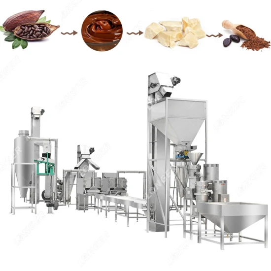 Massa di fave di cacao Lfm, pennini, pasta liquore, mulino in polvere, macchina di lavorazione, impianto, linea di produzione cacao in noce