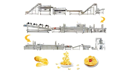 Linea di produzione completamente automatica di patatine fritte di alta qualità Patatine fritte che producono il prezzo della macchina